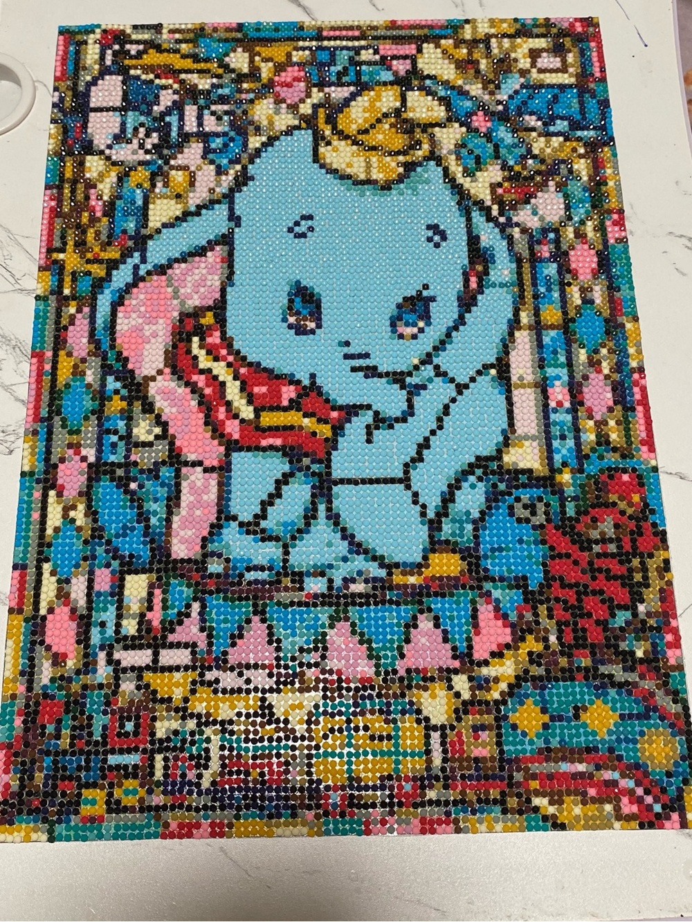 Completed Dumbo Diamond Painting 30x40cm